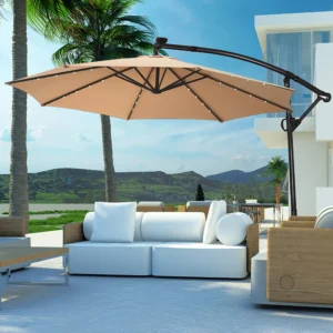 Patio Offset Umbrella Solar Powered LED